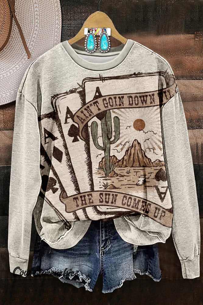 Ain’t Going Down Til The Sun Comes Up Sweatshirt Multicolor / S
