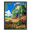 Flower House-16CT Stamped Cross Stitch 50*60cm/19.69*23.62in(Big Size)