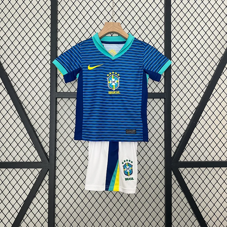 2024 Brazil Away Football Shirt 1:1 Thai Quality Kids Size