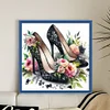 Flower High Heels-11CT Stamped Cross Stitch 40*40cm/15.75*15.75in