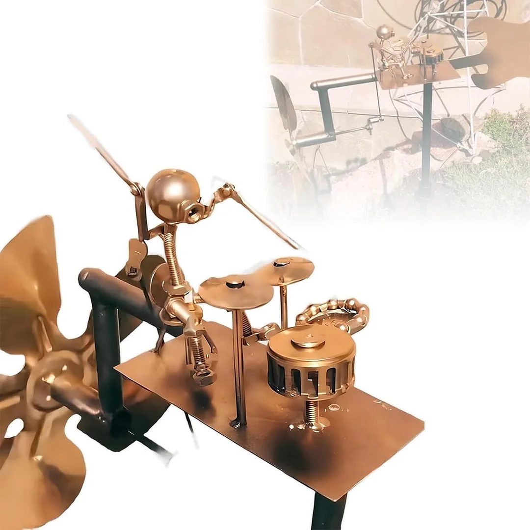 Drummer Windmill Garden Decoration