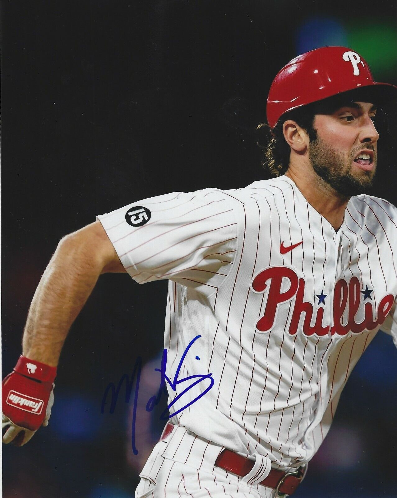 Signed 8x10 MATT VIERLING Philadelphia Phillies Autographed Photo Poster painting - COA