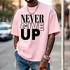Oversize Bold Typography Design Print T-shirts by Inlyline