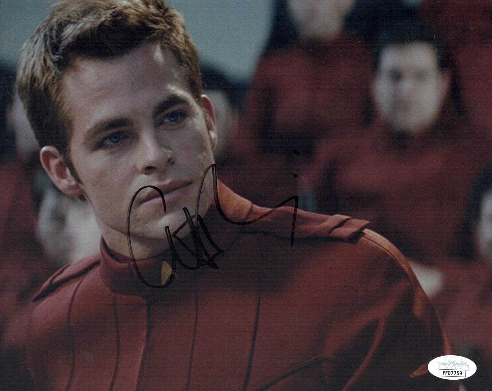 CHRIS PINE Star Trek Signed 8x10 Photo Poster painting In Person Autograph JSA COA