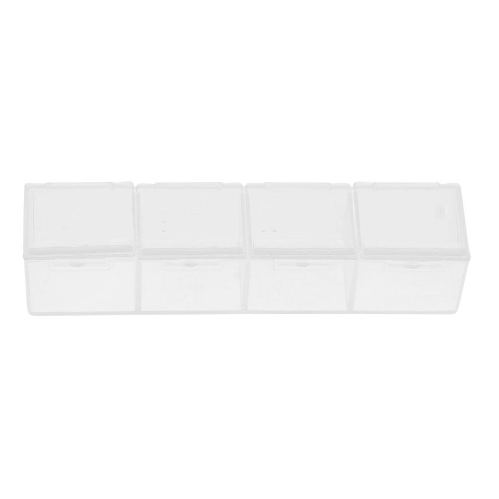 

4grids Plastic Clear Pill Box, 501 Original