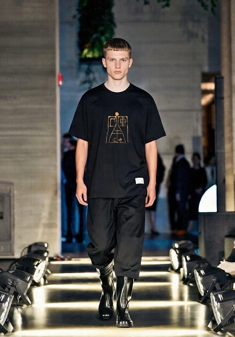 DUOHAN ZHANG Unisex Poetry Print Drawing T-Shirt  - 4 Recycled Water Bottles - Black