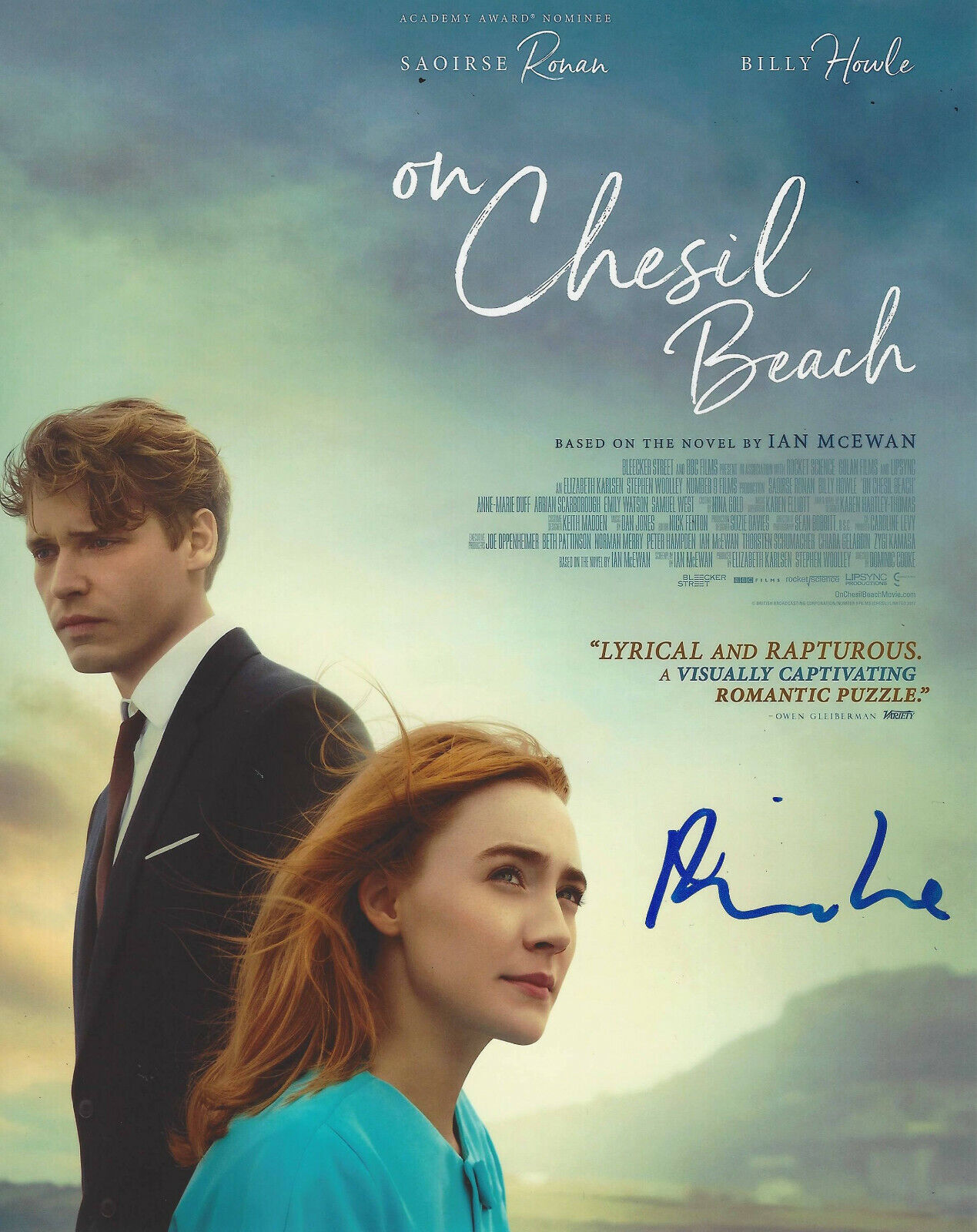 DOMINIC COOKE SIGNED AUTHENTIC 'ON CHESIL BEACH' 8x10 MOVIE Photo Poster painting COA IRONBARK