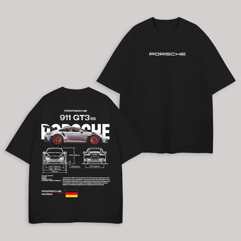 Porsche 911 GT3 RS Printed Unisex Oversized T-shirt