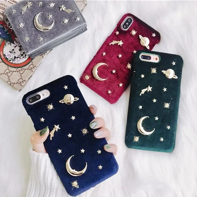 Blue/Red/Green/Grey Plush Space Phone Case SP1811707