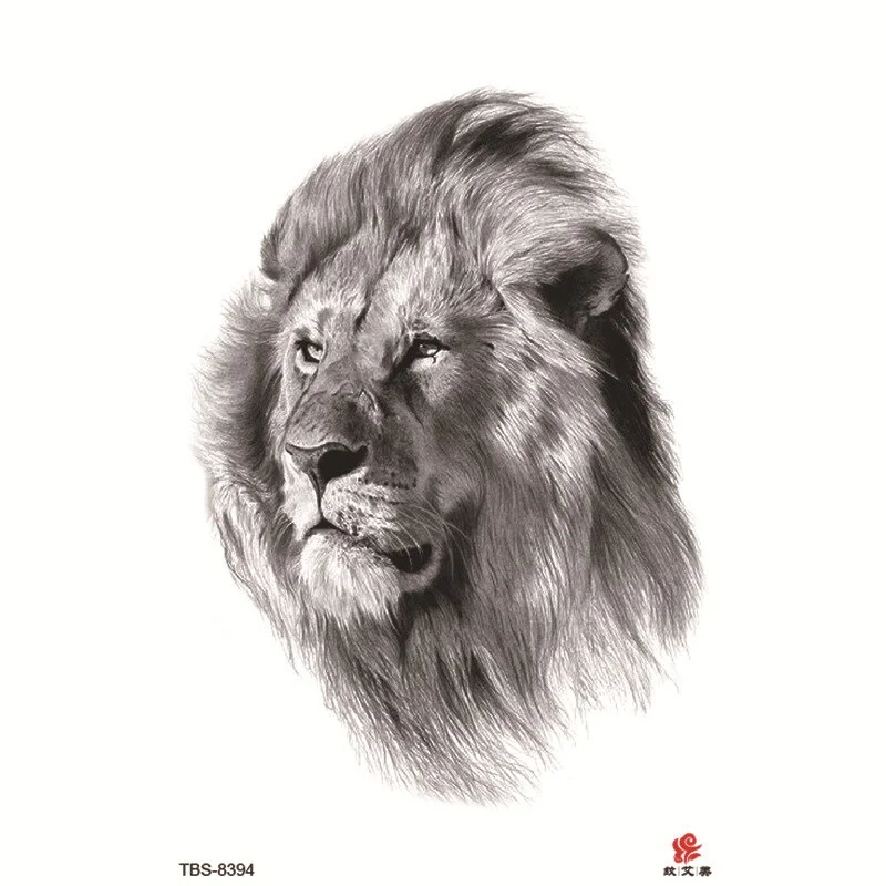 Sdrawing Temporary Tattoo Sticker Forest Lion Tiger Flash Tattoos Women Skeleton Skull Bodi Art Arm Fake Tatoo Men Body Woman