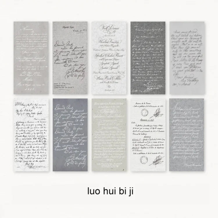 Journalsay 30 Sheets Gentle Monologue Series Vintage Text Letter Decor Material Paper