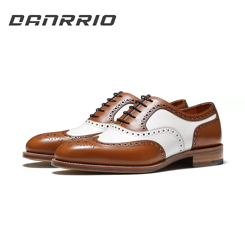 DANRRIO Goodyear Brock Carved Match Color Oxford Shoes| Fashion Casual Party Wedding Leather Shoes DANRRIO.COM DANRRIO