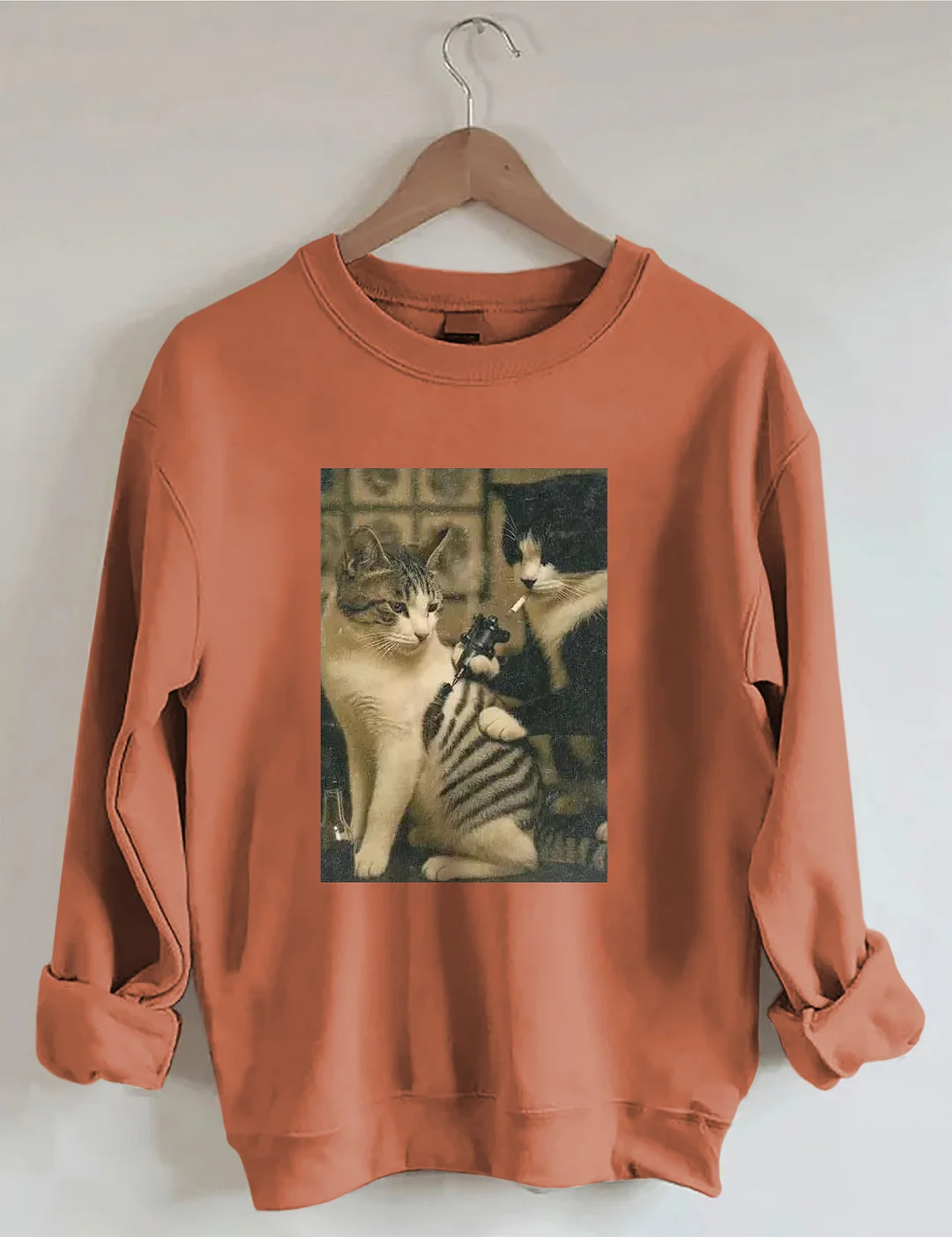 Funny Cat Tattoo Sweatshirt