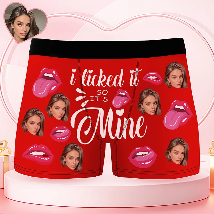 Custom Photo Boxer Briefs, Men's Boxers Underwear Personalized Anniversary Gifts For Husband And Wife Him And Her