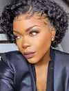 Curly Pixie Wigs 100% Human Hair Short Cut Curly Wig 13x4 Lace Front Wig