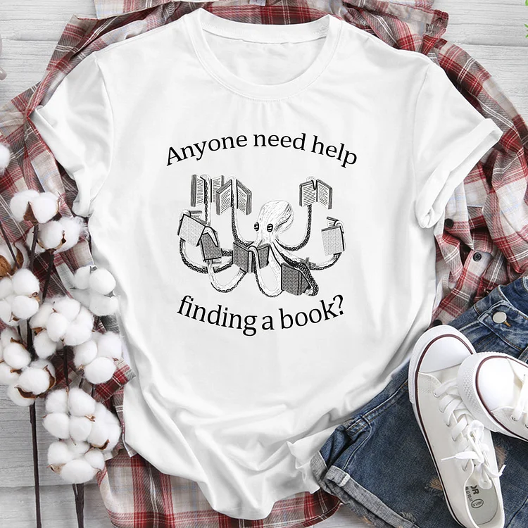 Anyone need help finding a book? Octopus T-shirt Tee-013729