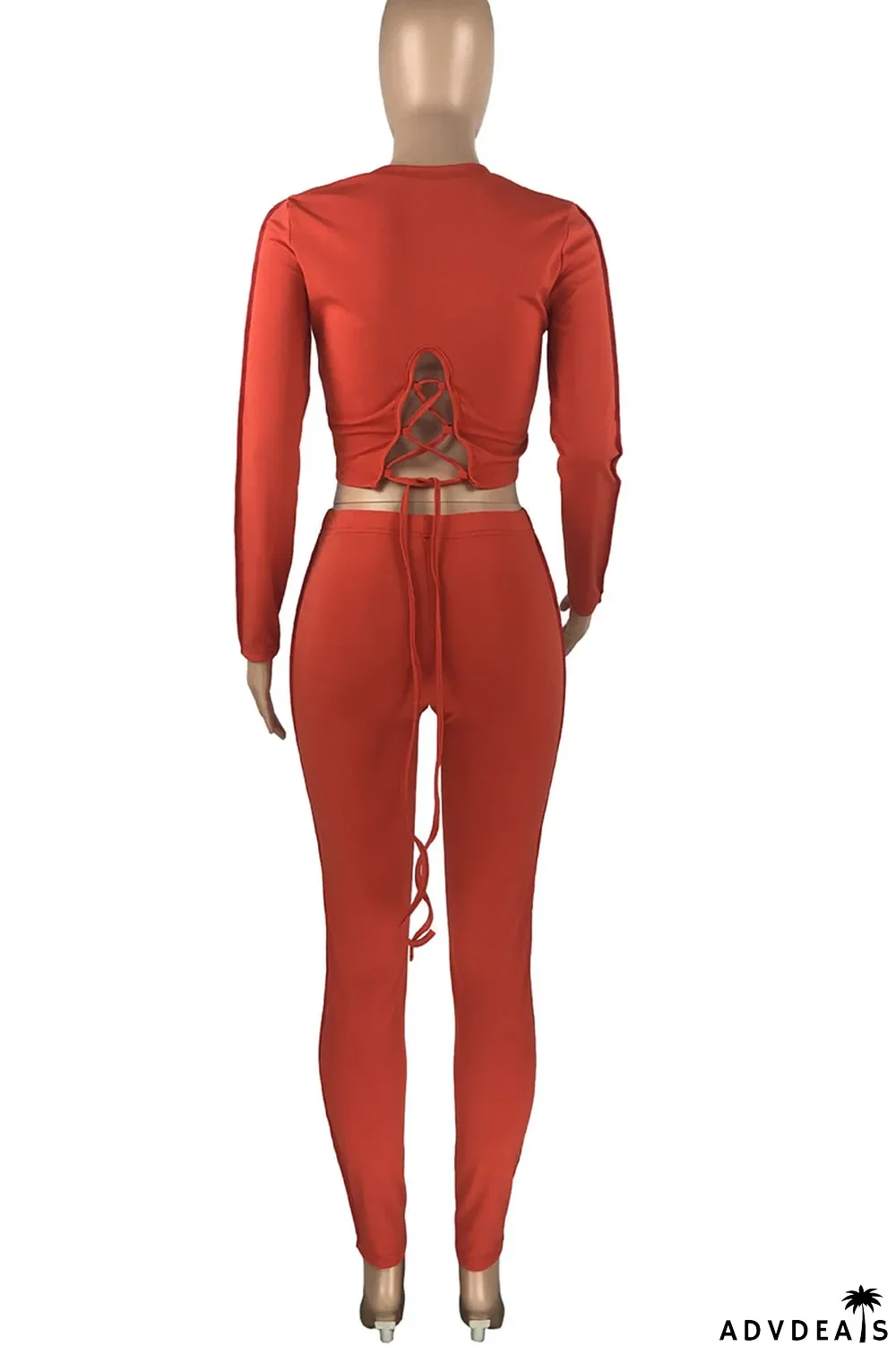 Black Casual Solid Hollowed Out Split Joint Frenulum O Neck Long Sleeve Two Pieces