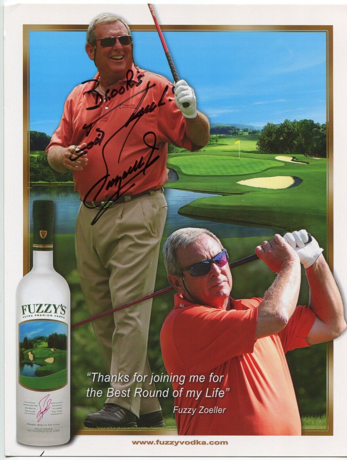 Fuzzy Zoeller Signed 8.5 x 11 Inch Photo Poster painting Autographed Signature Golf