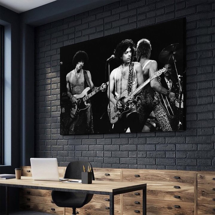 Prince with André Cymone and Dez Dickerson Canvas Wall Art