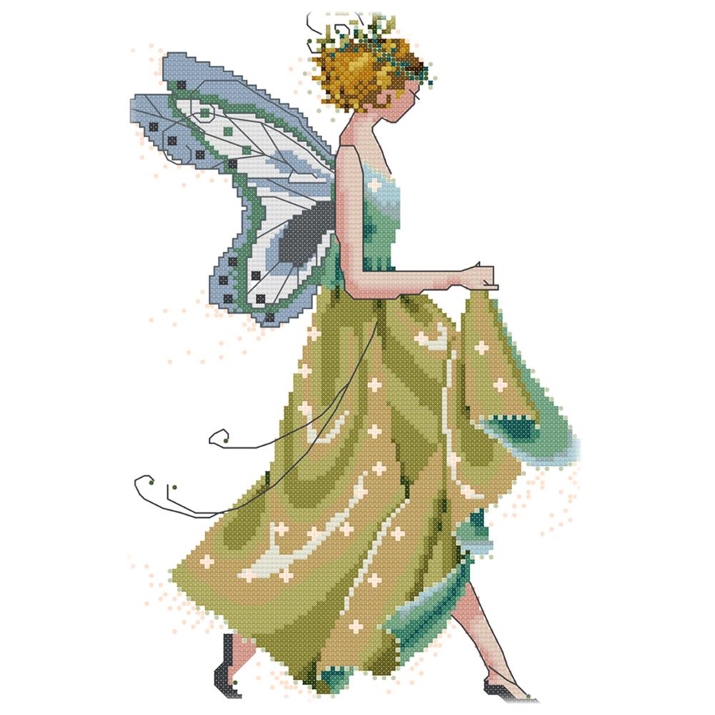 

Flower Fairy - 14CT Stamped Cross Stitch - 26*35cm, 501 Original