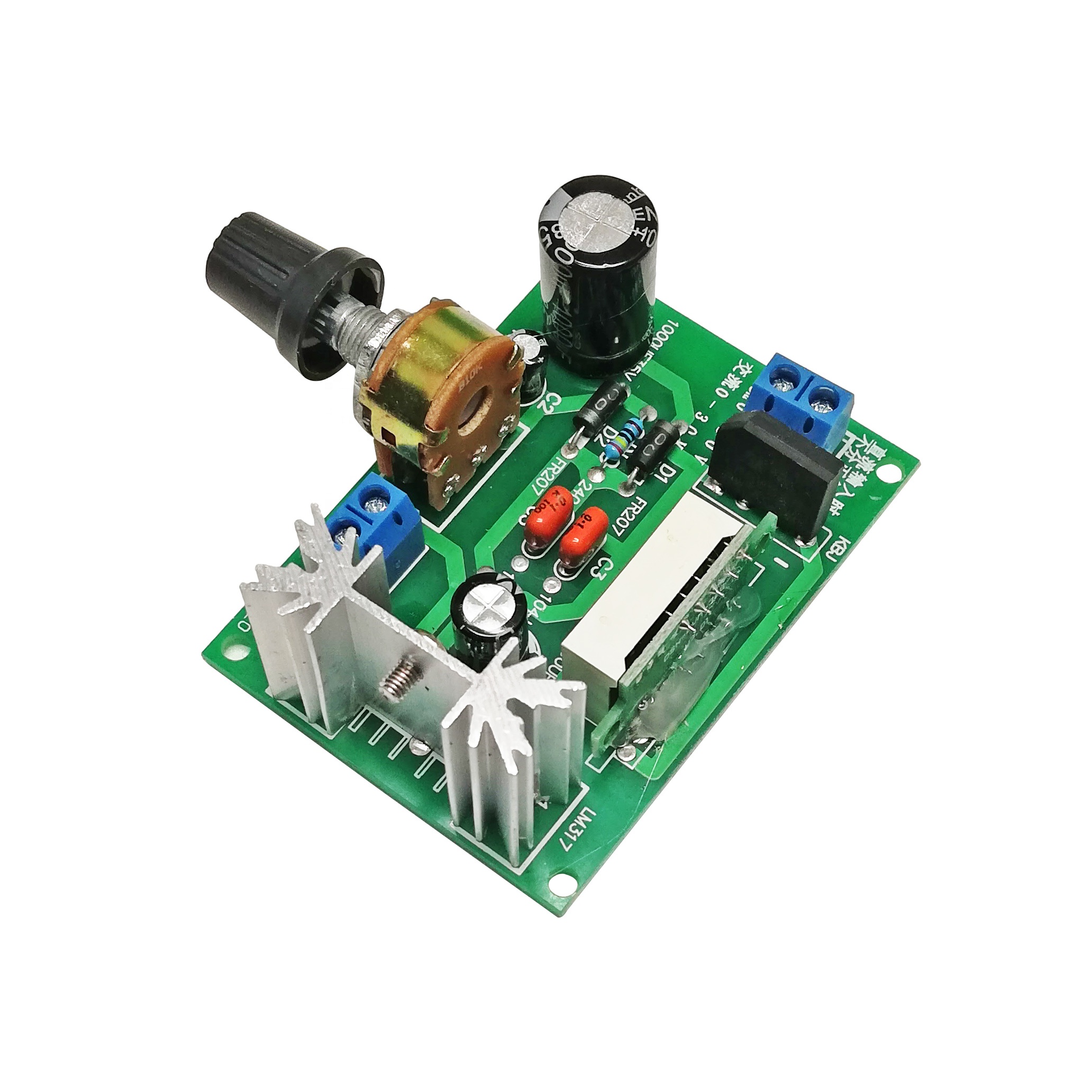 2A Voltage Buck Regulator Power Supply Module with Digital Display LM317 1.25-28V Adjustable Voltage Regulator