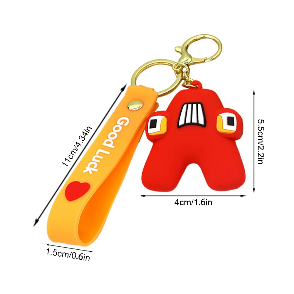 Letter A-Z Keychain Wacky Wizard Handbag Key Chain for Car Keys/Wallet/Backpack