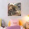 Sunflower Bike-11CT Stamped Cross Stitch 45*45cm/17.72*17.72in tapestrymarket