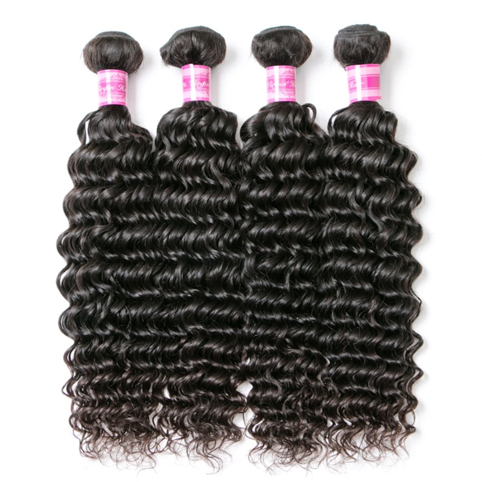 Vallbest Human Hair 4 Bundles deep Wave Natural Colors US Mall Lifes