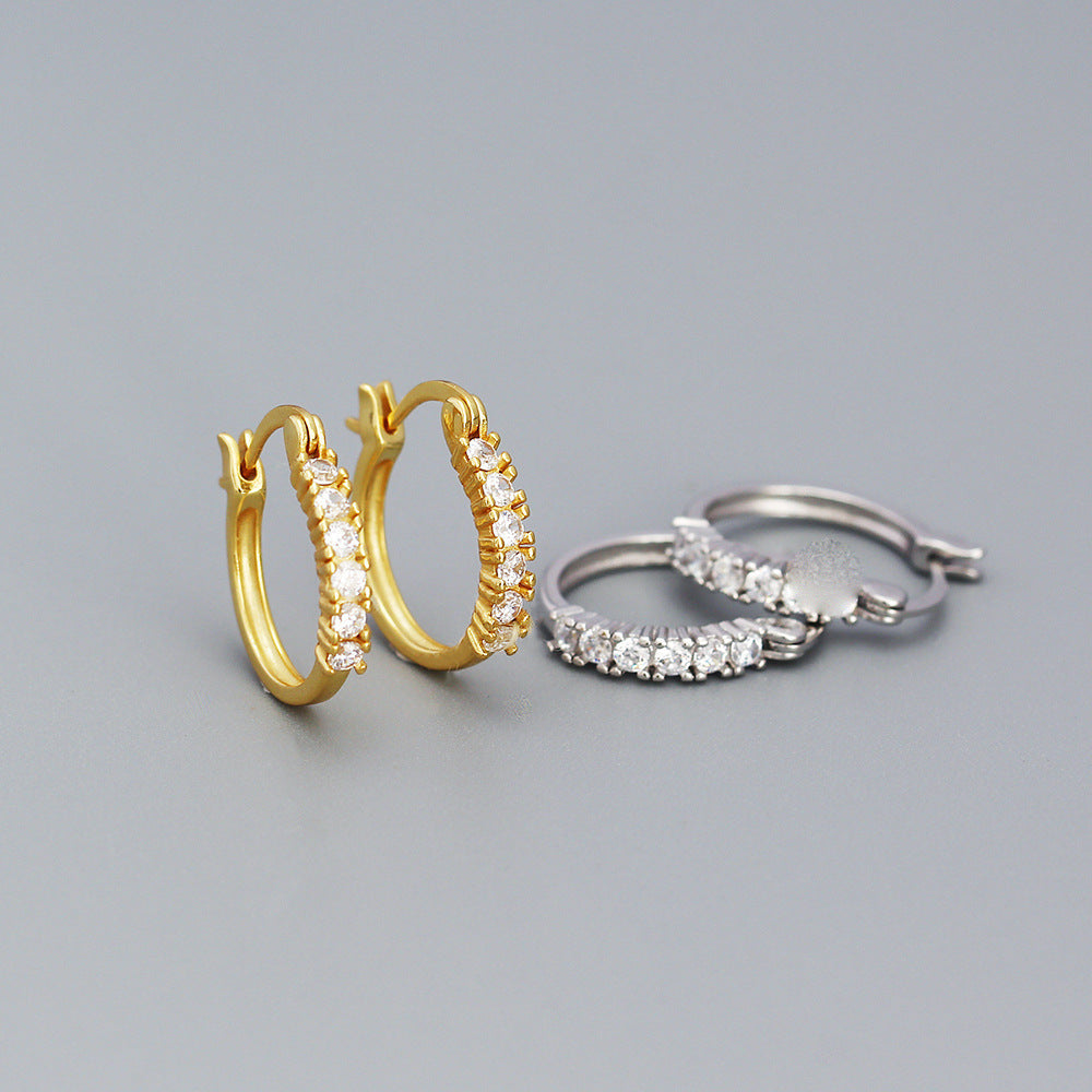 925 Sterling Silver Korean U-Shape Geometric Silver Electroplating Stud Earrings