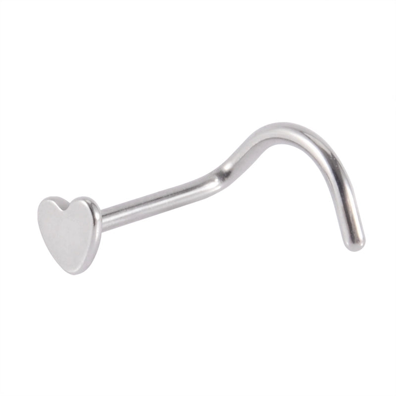 1 Piece Nose Rings & Studs Casual Minimalist Classic Style Heart Shape 304 Stainless Steel Plating 18K Gold Plated Nose Rings & Studs