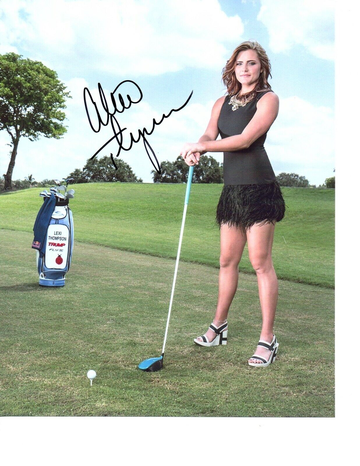 Lexi Thompson LPGA star signed autograph 8x10 golf Photo Poster painting coa SEXY Solheim PROOF!