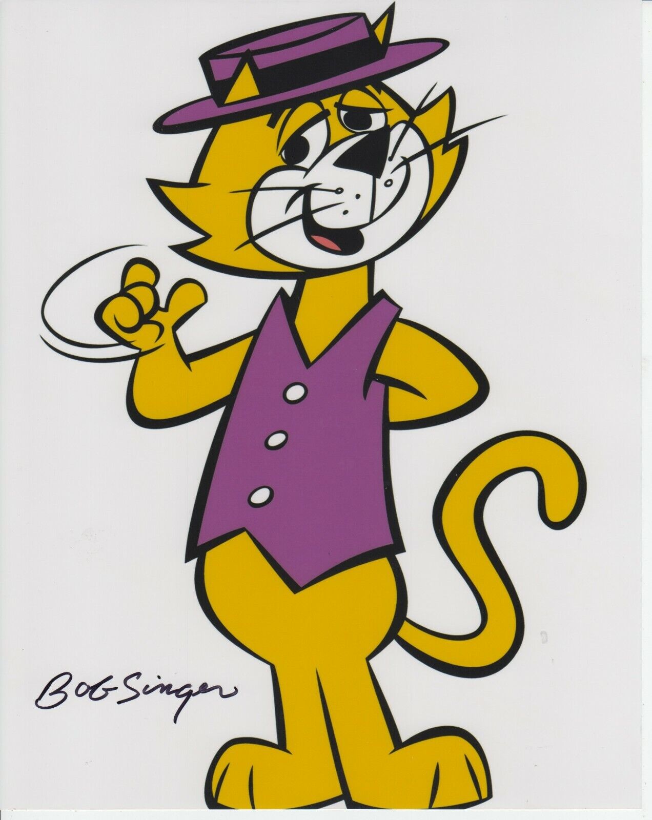 Bob Singer Animation Artist (Topcat) #1 8x10 Signed Photo Poster painting w/ COA -