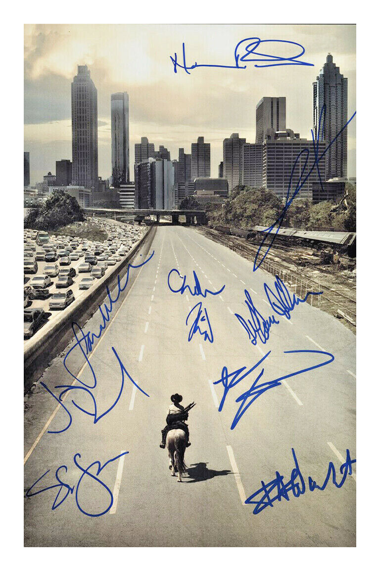 The Walking Dead Cast Signed A4 Photo Poster painting Print Rick Grimes Norman Reedus