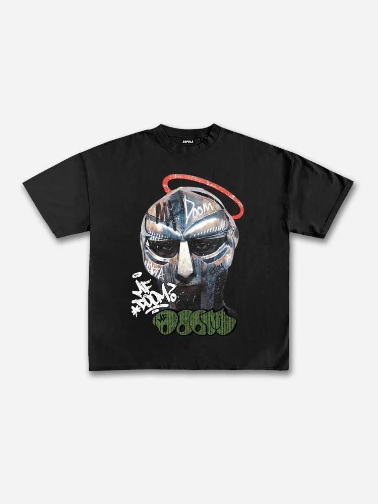 Vintage The Illest Villain Mf Doom Graphic Print Cotton T-Shirt