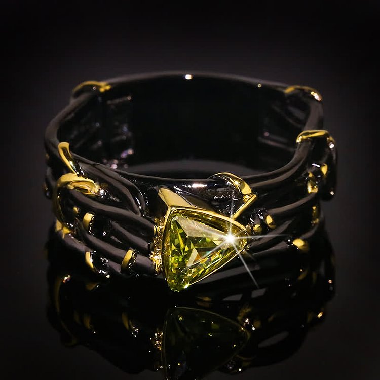 olivenorma peridot crystal ring