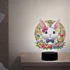 (US Only)Acrylic Double Sided Bunny Diamond Painting LED Night Light for Easter Decor