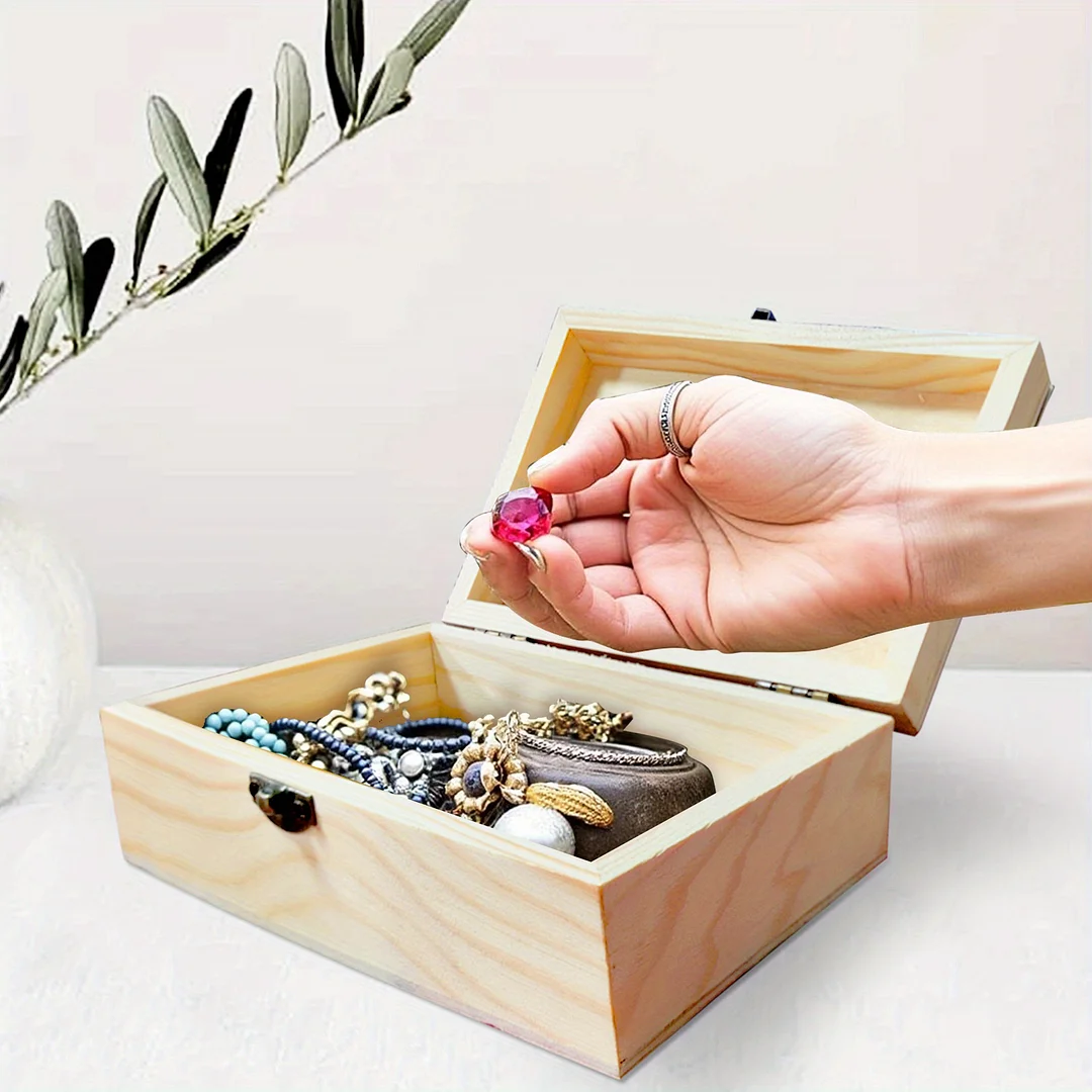 5D DIY Diamond Painting Handmade Wood Storage Box for Home Decor Craft (Cat)