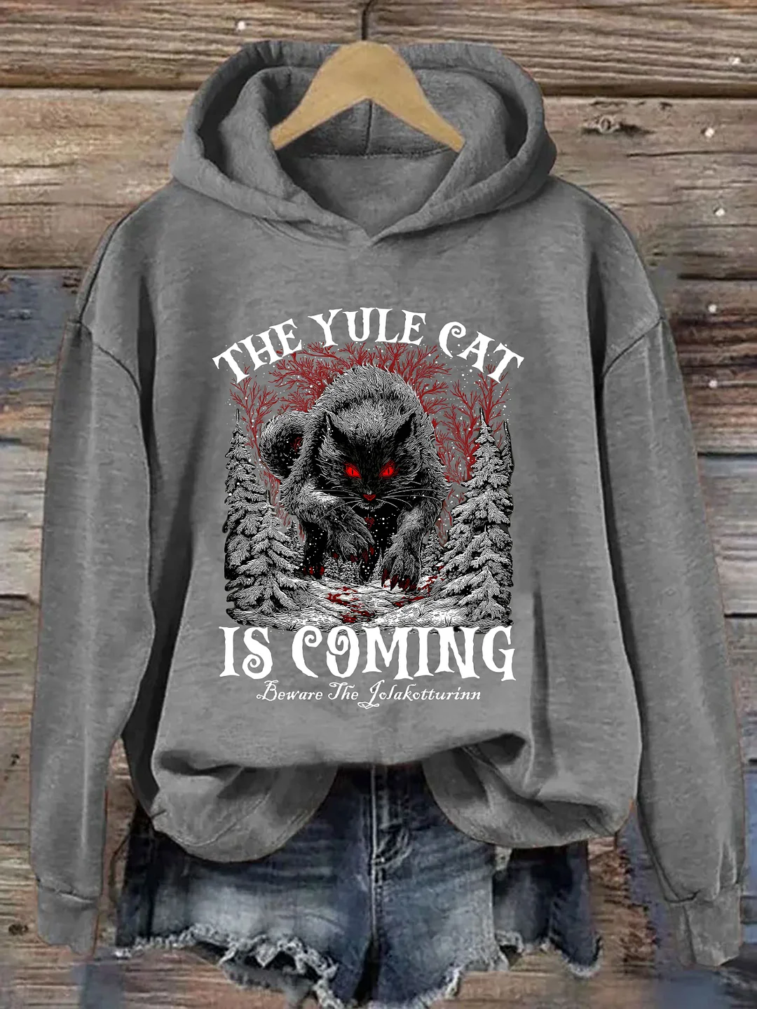 The Yule Cat Is Coming Hoodie