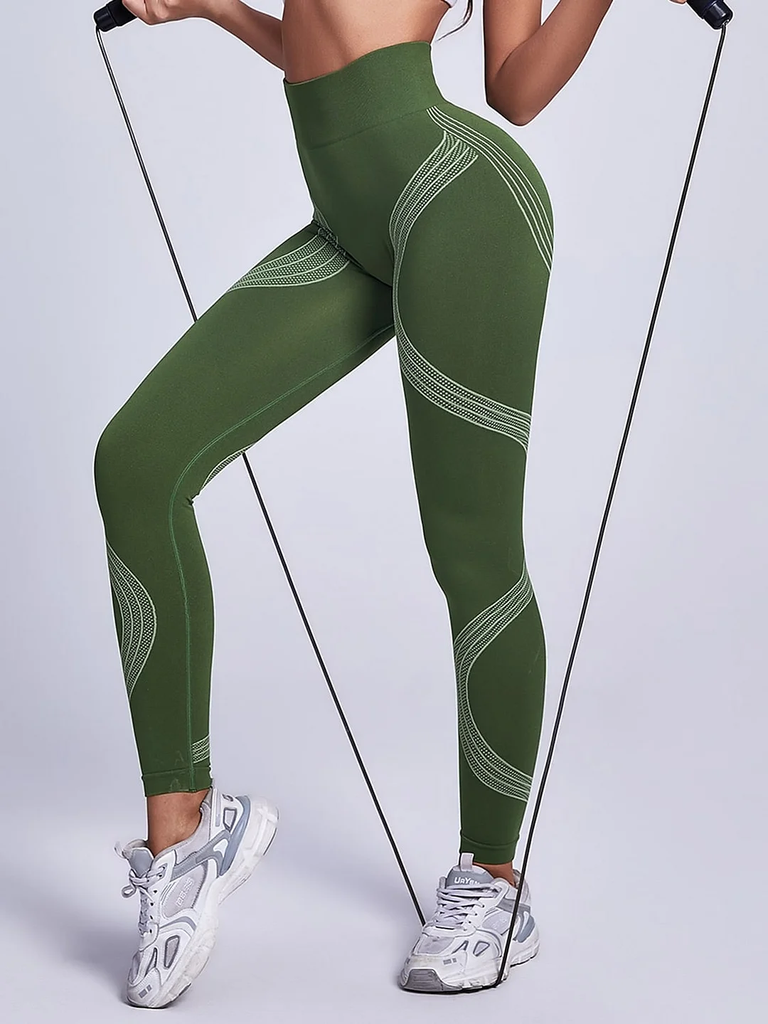 Women's Stripes Cropped Leggings