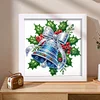 5D DIY Partial Special Shaped Drill Diamond Painting Xmas Bell Decor With Frame Kit 18x18cm