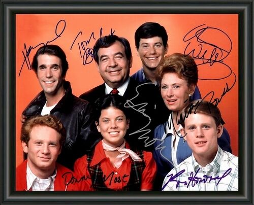 HAPPY DAYS CAST - TV SERIES - A4 SIGNED AUTOGRAPHED Photo Poster painting POSTER -  POSTAGE