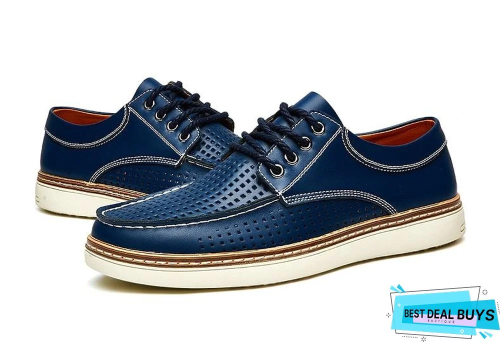 Leather Boat Shoes Casual Flats Moccasins Homme Driving Loafers Shoes Slip On Shoes