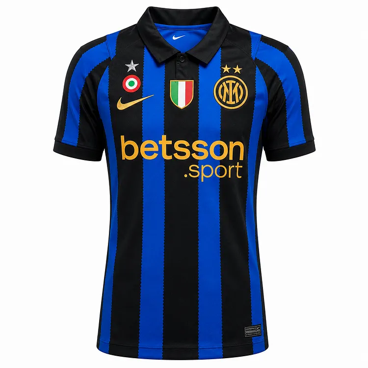 【S~4XL】Inter Milan 26/27 Home Jersey - Italian Champion Scudetto + Silver Star + Italian Shield1:1 Thai Quality