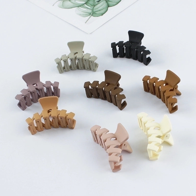 Minimalist Solid Color Arylic Stoving Varnish Hair Claws 1 Piece