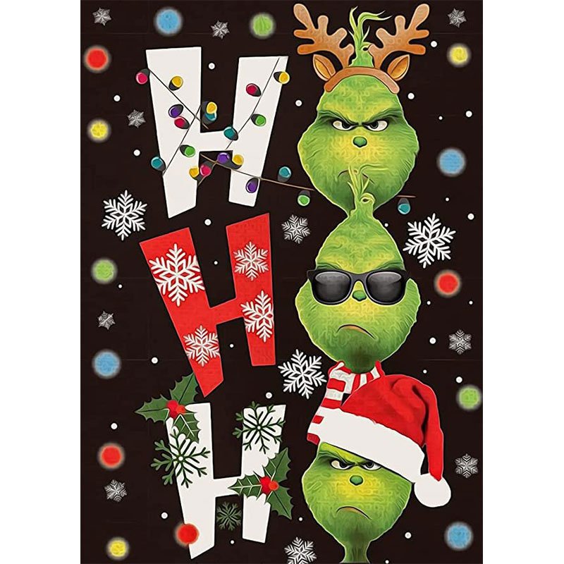 Christmas Green Monster (canvas) full round or square drill diamond