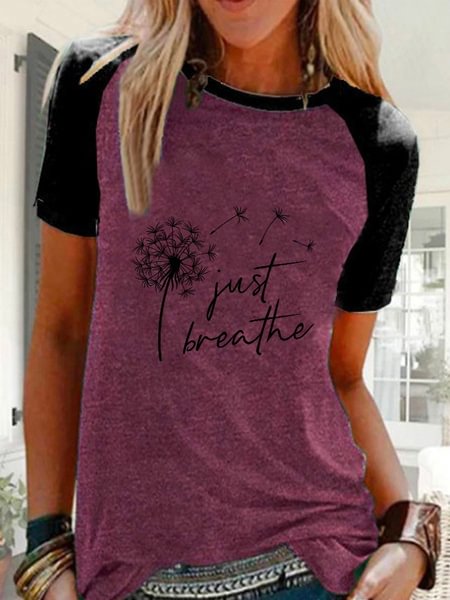 Summer Women's Dandelion Printed Short Sleeve Tops Ladies Round Neck Casual Shirts Plus Size T-shirt Blouse S-5XL - Life is Beautiful for You - SheChoic