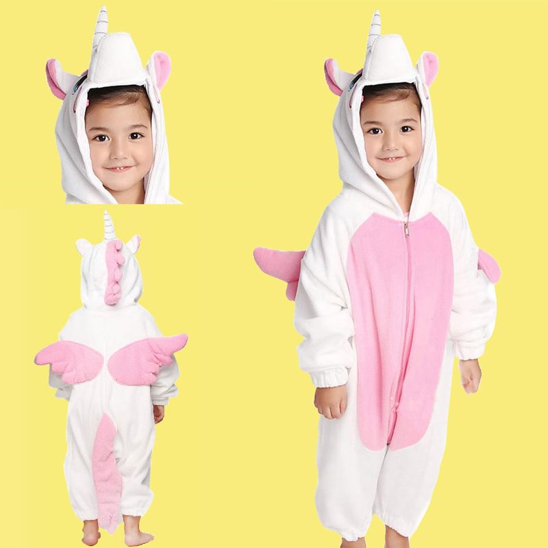 Unicorn Kids Kigurumi Onesies Hoodie Animal Pajamas costume-Pajamasbuy
