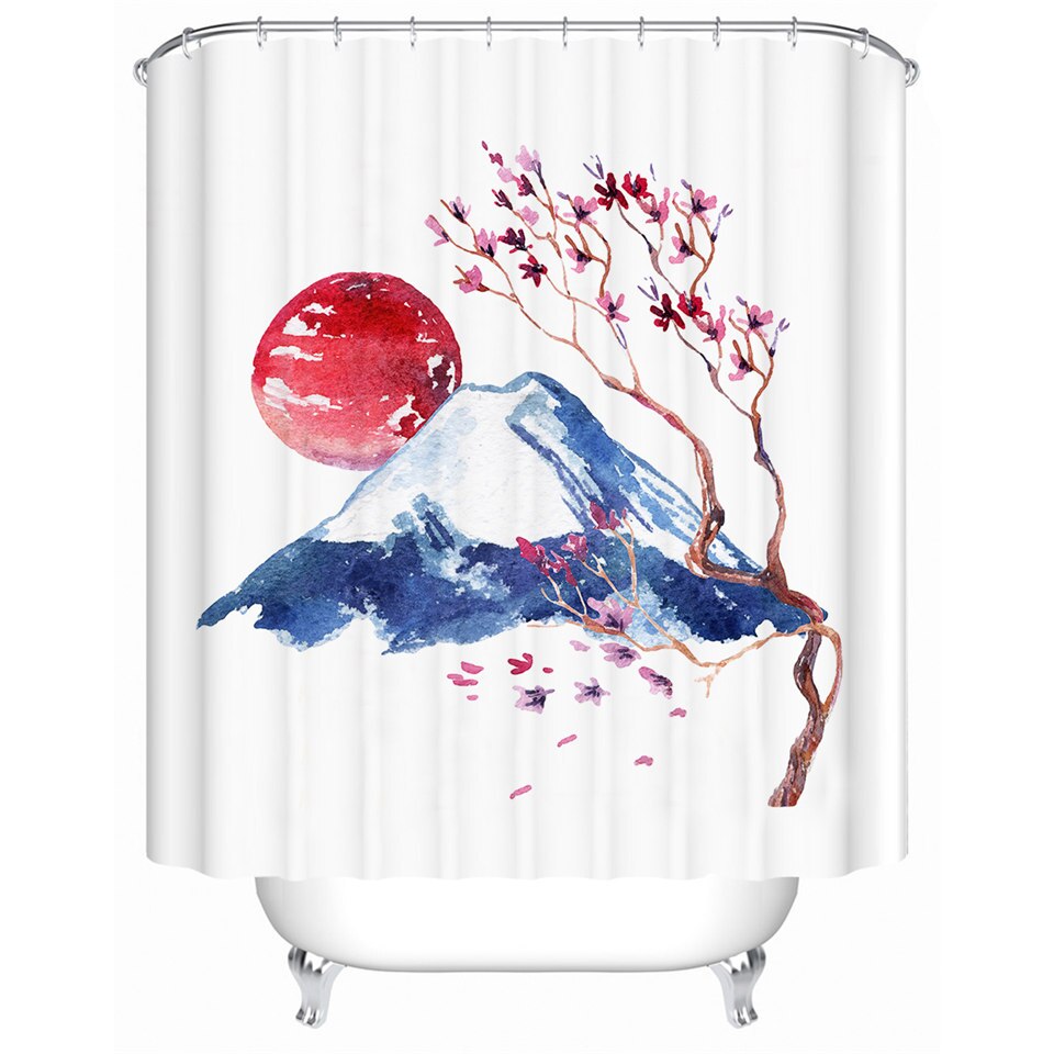 

Flowers Leaves - Print Shower Curtain, 180*180cm, 501 Original