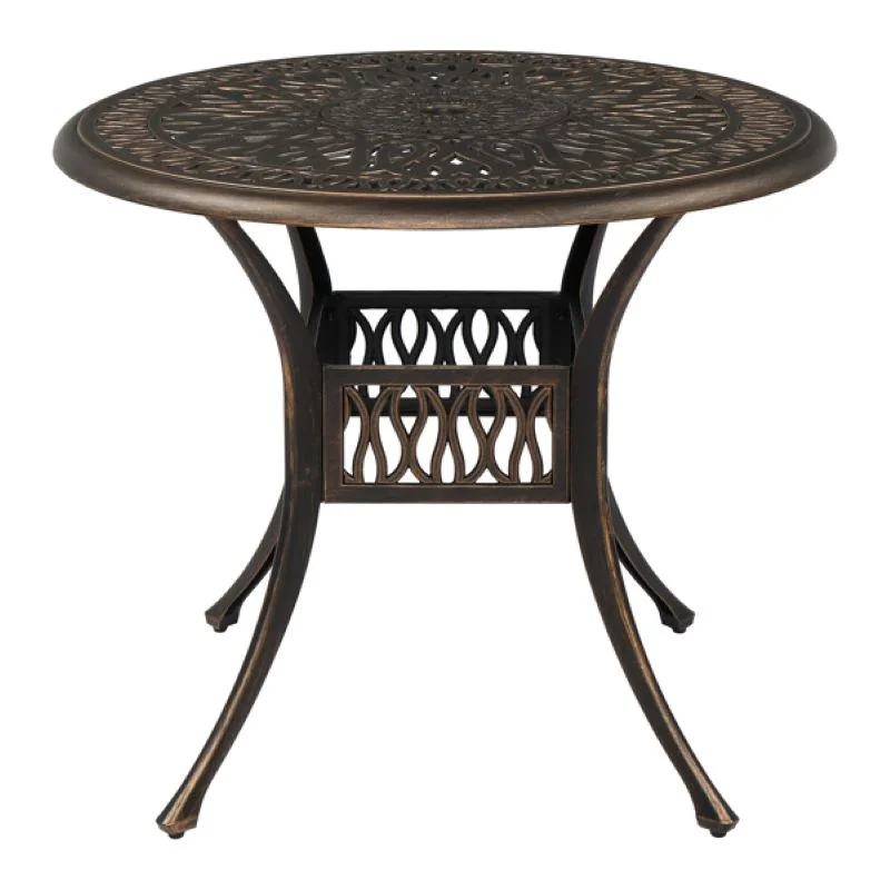 Backyard Patio Round Dining Bistro Table With Umbrella Hole 