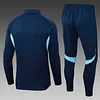 2025/2026 Arsenal Half-Pull Training Suit Royal Blue Football Shirt 1:1 Thai Quality Set